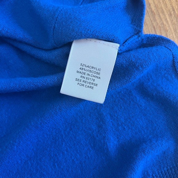 Philosophy Blue Lightweight Knit Sweater High-Low Hem Women's Size Medium A8 - Picture 6 of 7